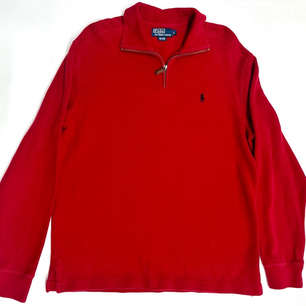 Polo Ralph Lauren‎ Deep Red Quarter-Zip Sweater Men’s Large